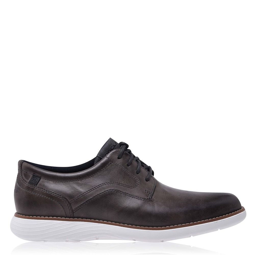 Pantofi Oxford Barbati Rockport Garett Plain Toe Gri - Romania 3125-ZYPXR